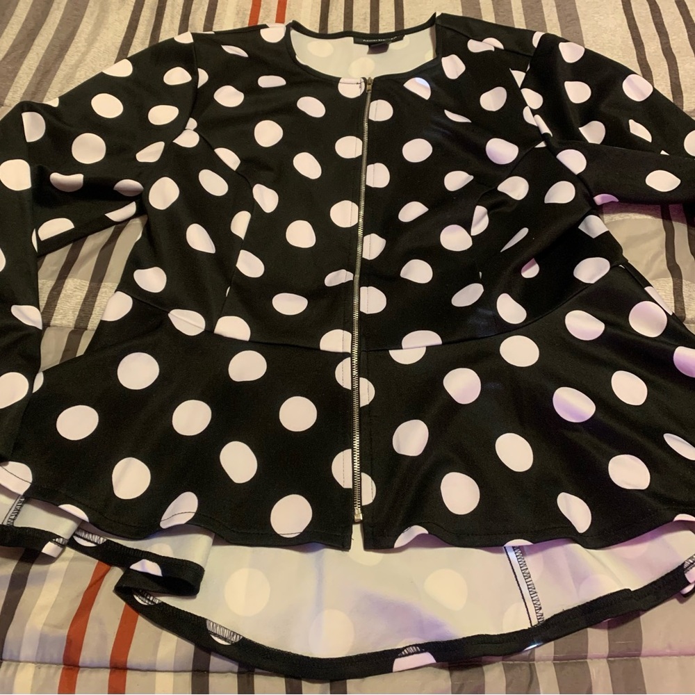 Black and White Polka Dot Jacket